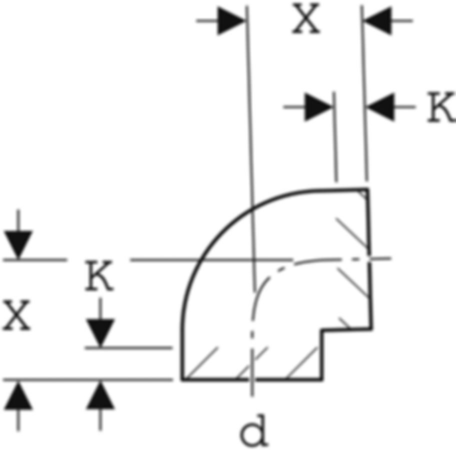 Geberit PE Anschlusswinkel 88½°