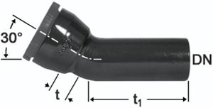 HD Bogen 30°, Schraubmuffe und Spitzende - Fig. 2323