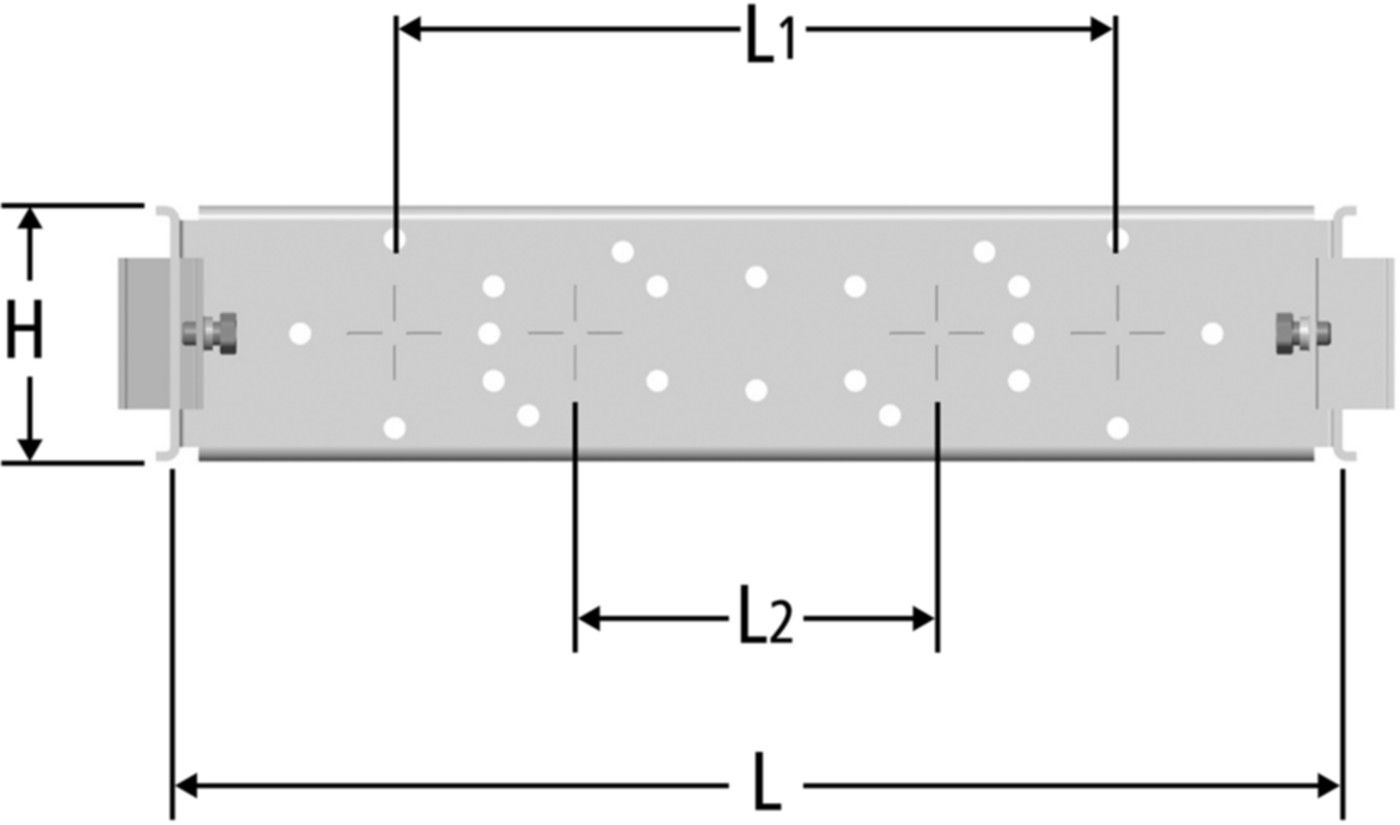 Optiflex Montageschiene - passend in GIS-Profil "NEW"