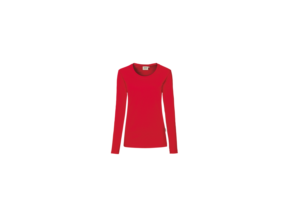 Damen-Longsleeve Performance Gr. M, rot - 50% Baumwolle, 50% Polyester, 190 g/m²