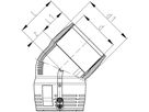 Winkel 45° PE100 S-5 SDR 11 ELGEF+ 160mm - 5 bar Gas / 16 bar Wasser