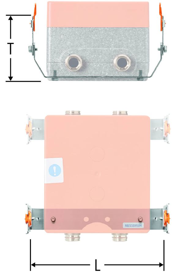 Montageschiene zu Armaturen/Verteilerbox - Doppelausführung, für Geberit GIS