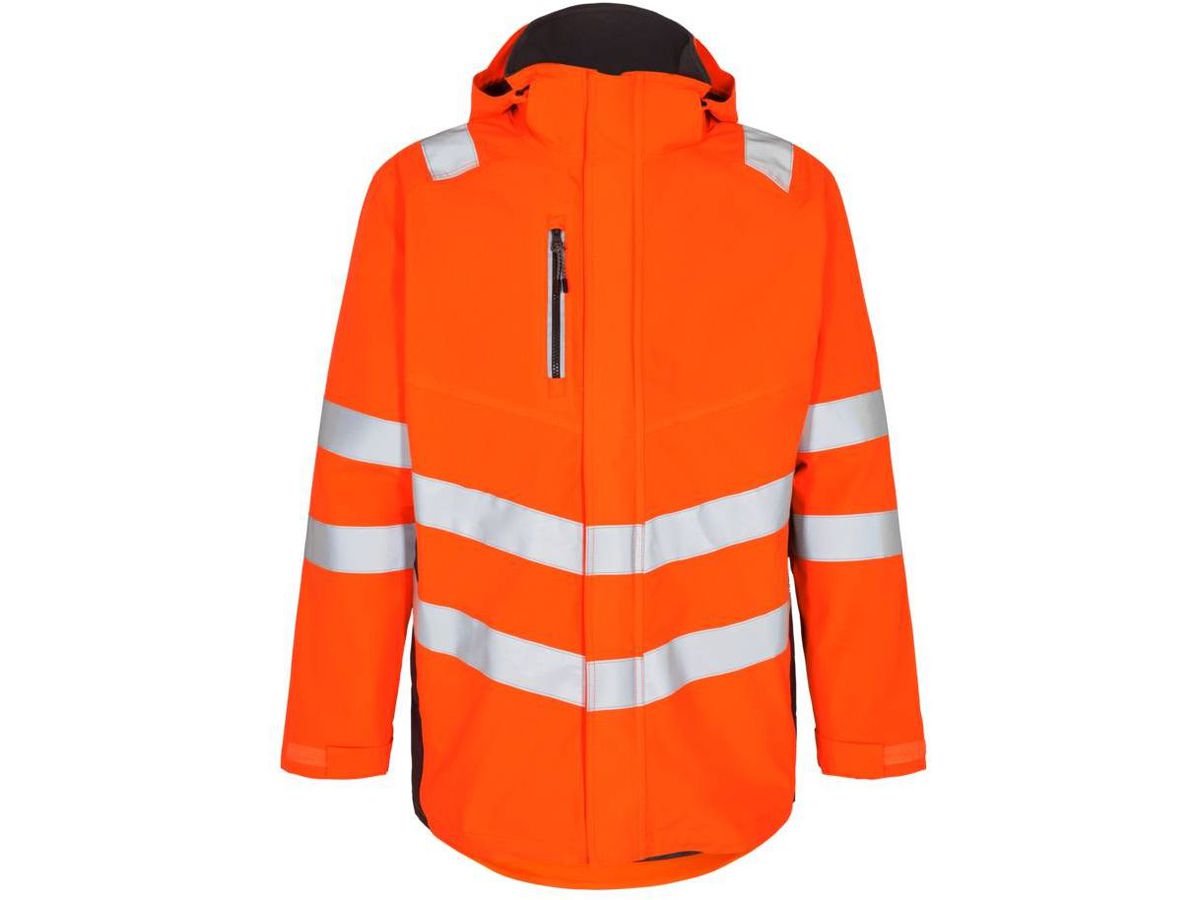 Safety Parka Shell Jacke Gr. S - Orange/Anthrazit Grau