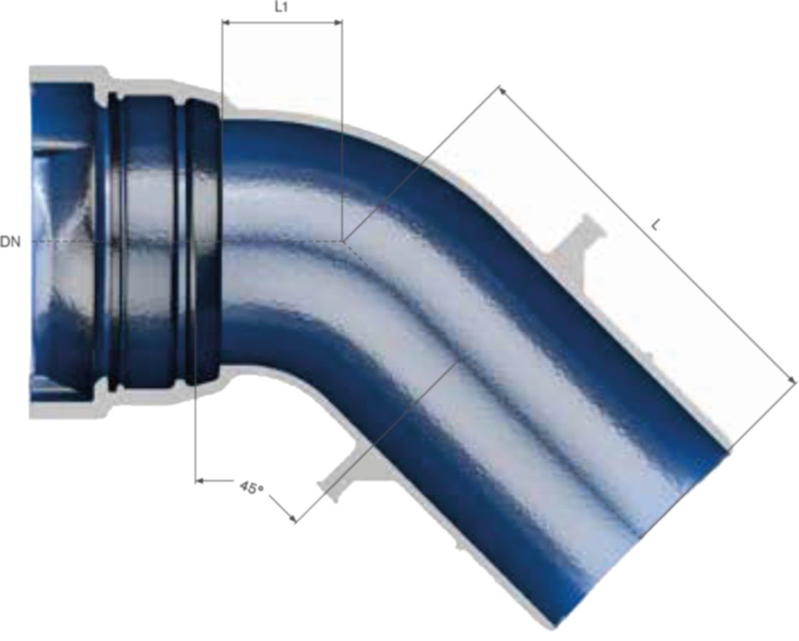 Bögen TRM MK 45° VRS-T - TRM