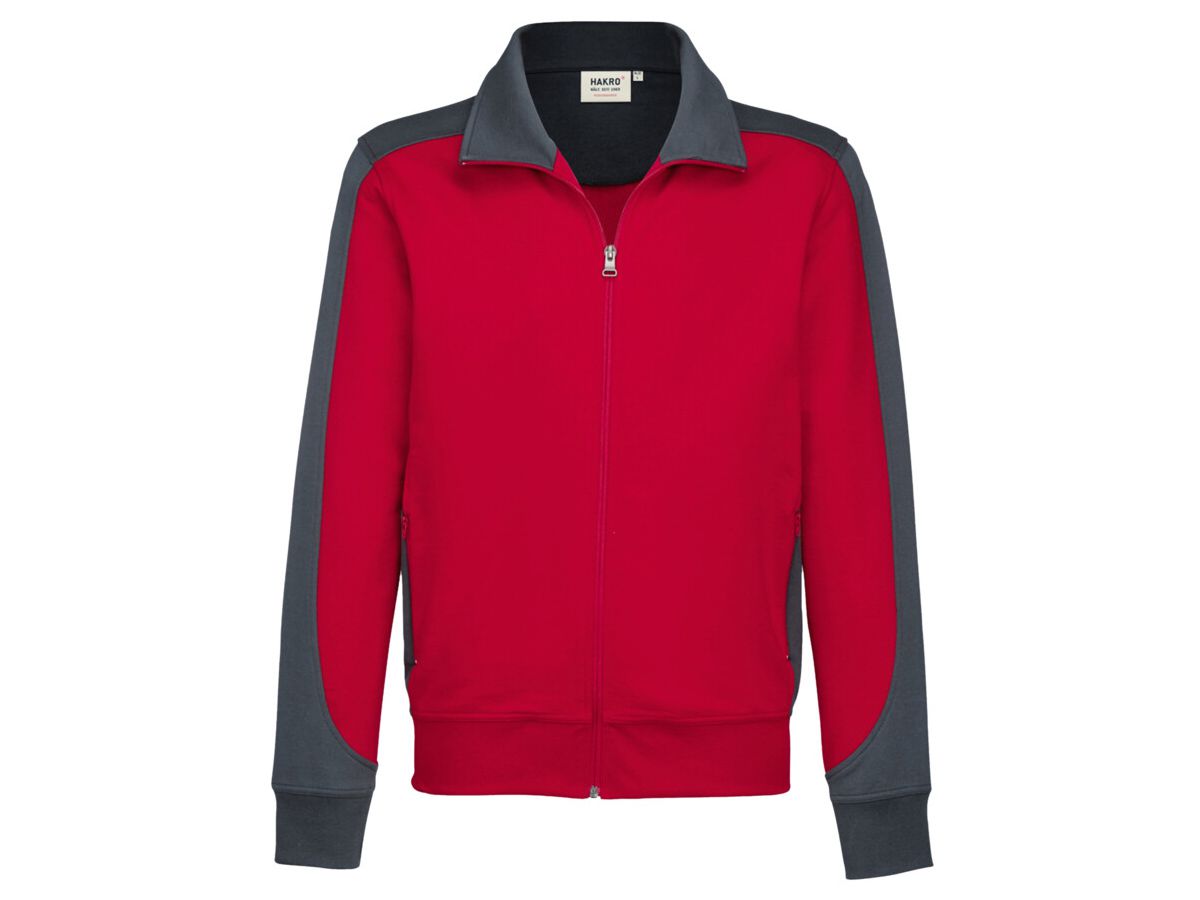 Sweatjacke Contrast Performance - 50% Baumwolle / 50% Polyester