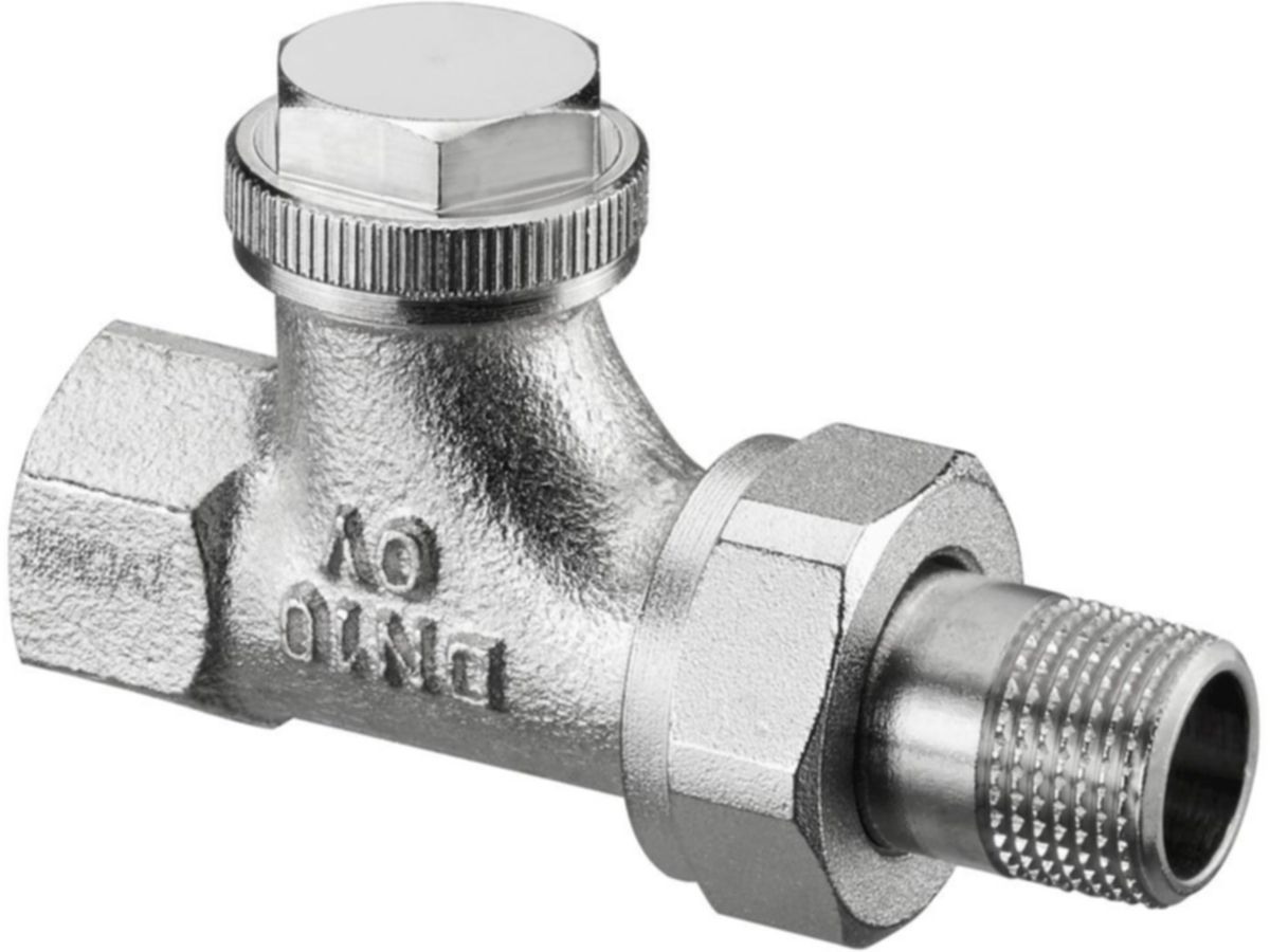Verschraubung "Combi 3" Durchgang IG - Messing vernickelt