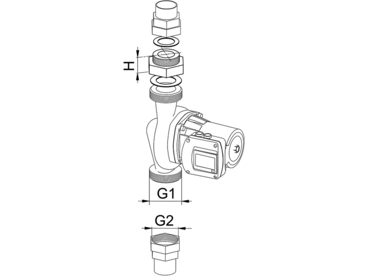 Biral Zwischenstück Z81 - Dim.: 5/4" x 2" | H: 40 mm