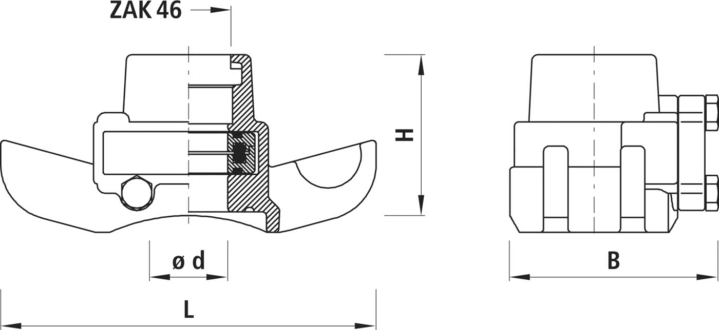 Universal-Anbohrsperrschelle HAWLE ZAK46 - DN 65-500, PN16  3711