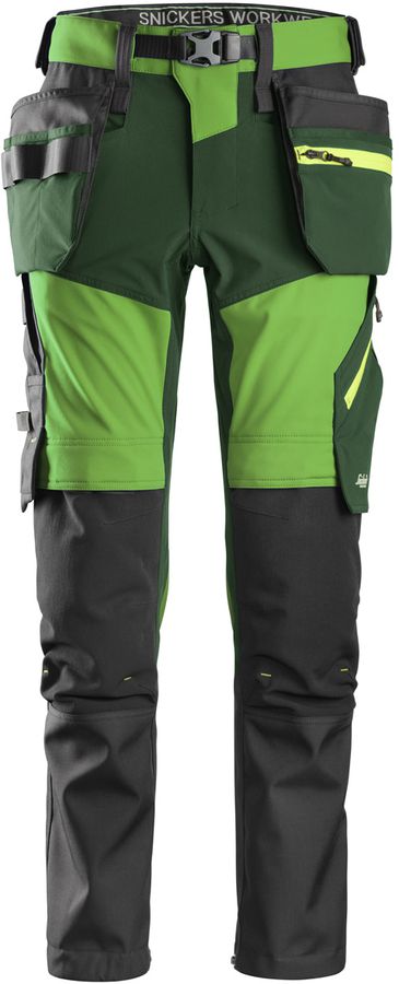 FlexiWork SoftShell Stretch Hose - mit Reissverschluss- & Holstertaschen