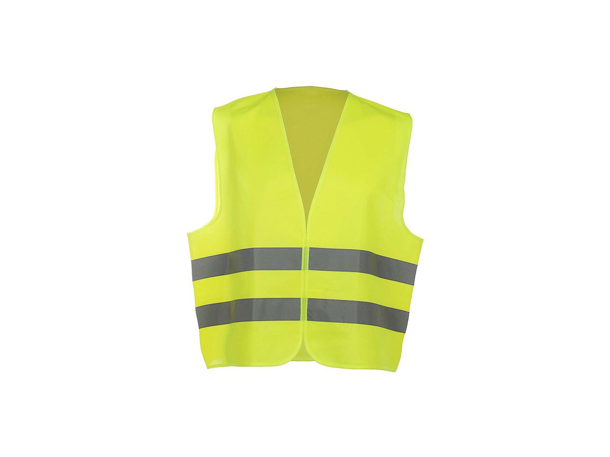 Warnschutzweste WARN-VEST - Polyester fruoriszierend m. 2 Reflexstr.