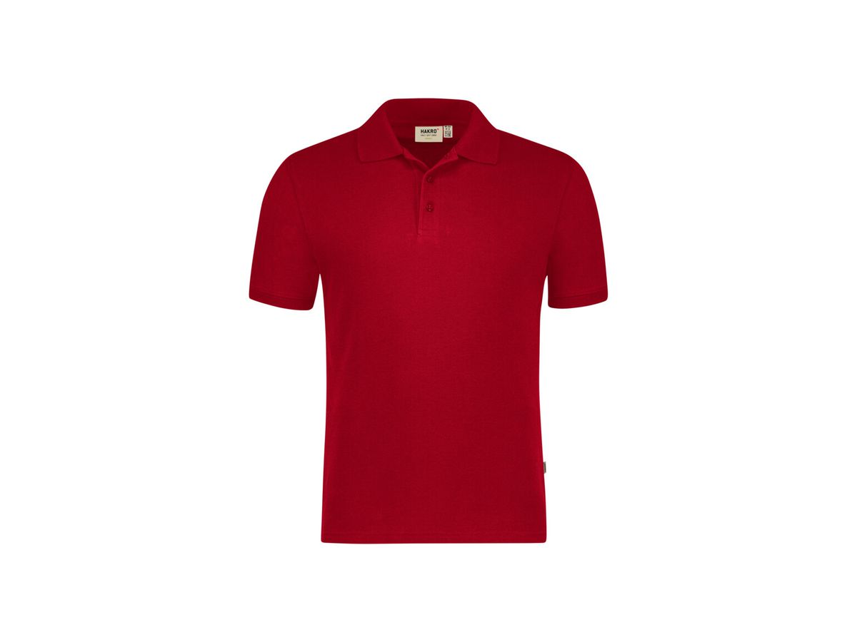 Poloshirt HAKRO Bio-Baumwolle GOTS - rot, 6XL