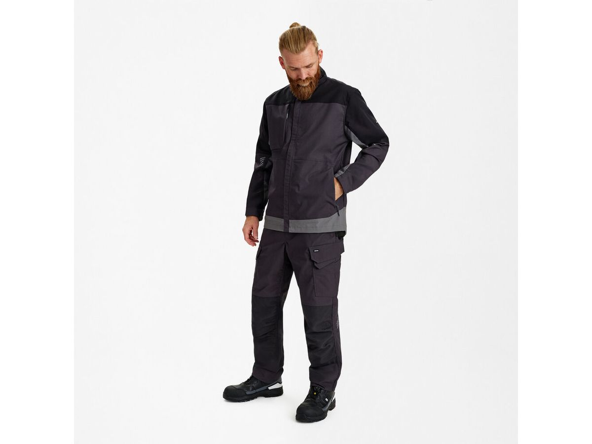 ENTIRE Arbeitsjacke Gr. 6XL - Anthrazitgrau/Schwarz, 2-Wege-Stretch