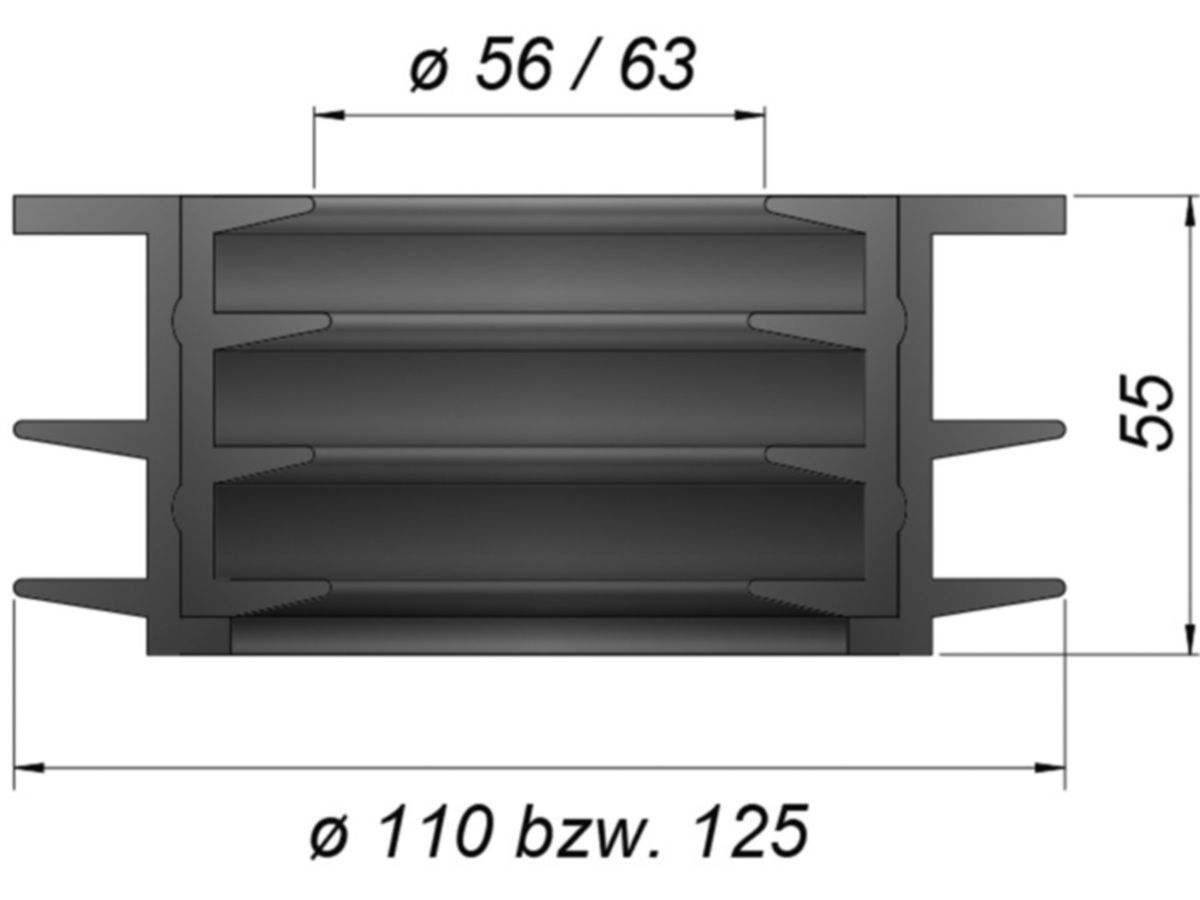 Übergangsadapter - Universal für 56/63 mm