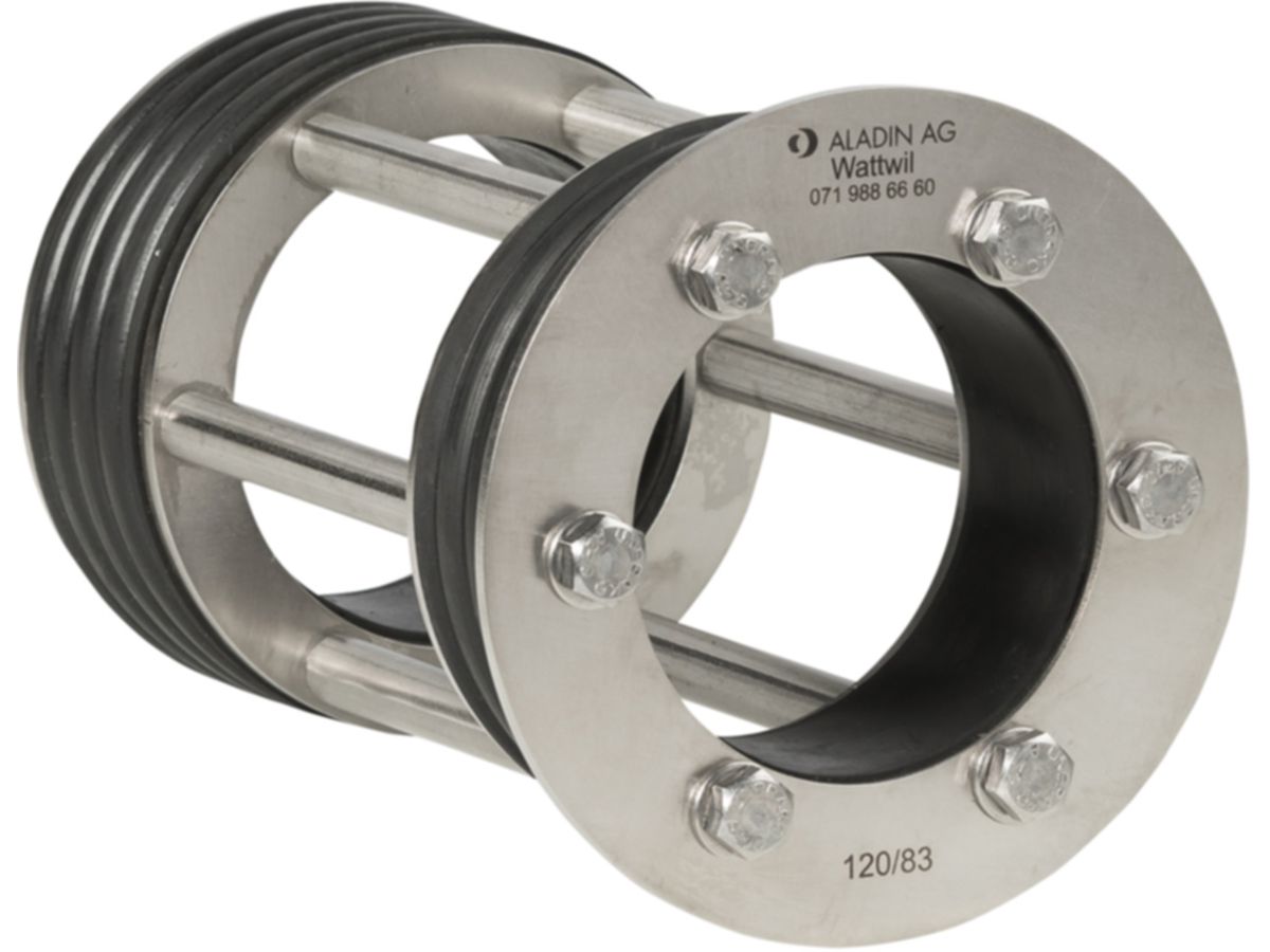 Pressring V2A, Dichtung NBR - doppelt, Länge 160 mm