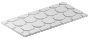 Fermacell Therm 25 mm rund 1000/500 mm - Fussbodenheizelement, Nutabstand 167 mm