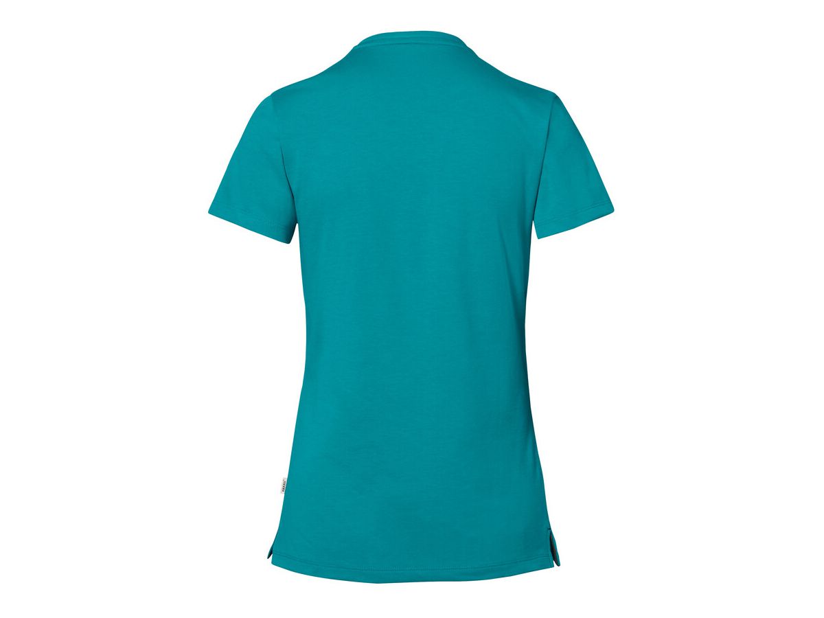 Cotton Tec Damen V-Shirt, Gr. XL - smaragd