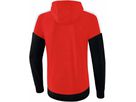 Squad Trainingsjacke mit Kapuze, Gr. 140 - rot/schwarz/weiss, 100% PES