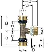 Optiflex-Flowpress-T-Stück - 16 x 16x3.8 x 16