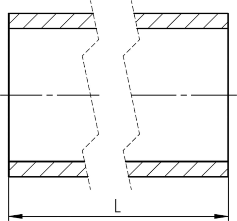 HDPE-Druckrohr PE100 S-5/PN16 - Schwarz für Industrie Stg. à 10 m.