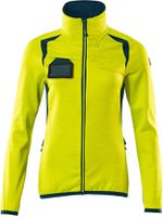 Fleecepullover mit Reissverschl. Gr. 2XL - hi-vis gelb/dunkelpetroleum
