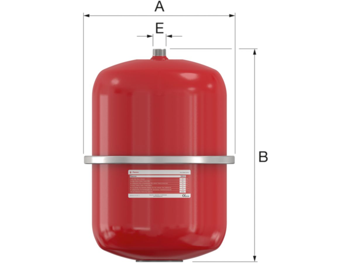Druckausdehnungsgefäss Flexcon 18 3/4" - Vordr. 1.5 bar  Typ 18