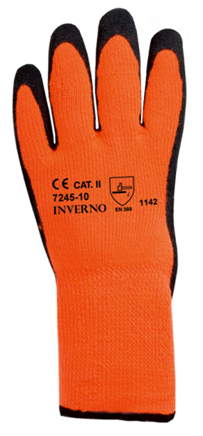 INVERNO Kälteschutzhandschuh - leuchtorange, Acryl-Schlingengewirk