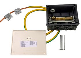 UP-Pontentialausgleichskasten komplett - mit Anschlussseil Cu 50 mm2 à 1,5 m