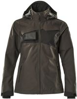 Hard Shell Jacke, wasserdicht, Gr. 2XL - dunkelanthrazit/schwarz, Damen, 100% PES