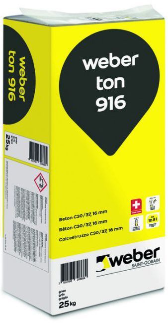 Weber ton 916 - Beton, Körnung bis 16 mm