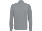 Longsleeve-Poloshirt Perf. XS grau mel. - 50% Baumwolle, 50% Polyester, 220 g/m²