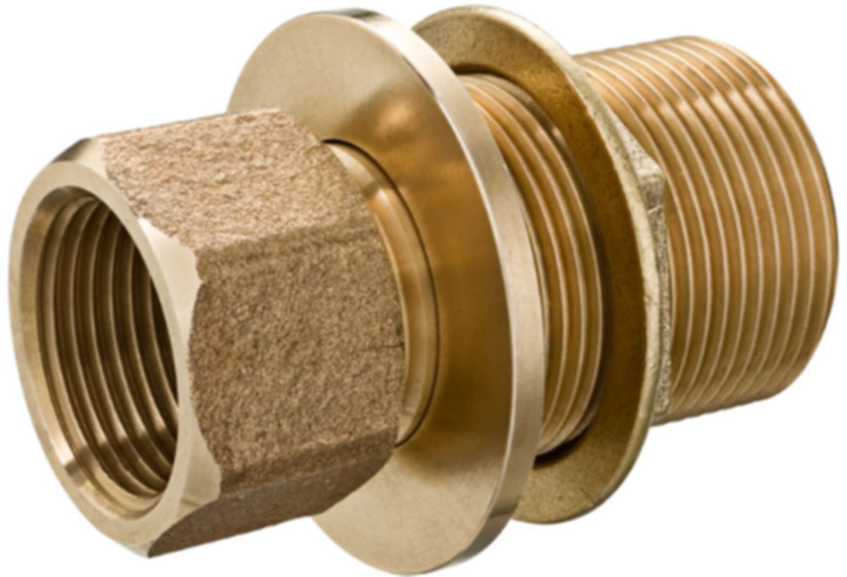 Ab-/Ueberlaufventil mit AG Rotguss