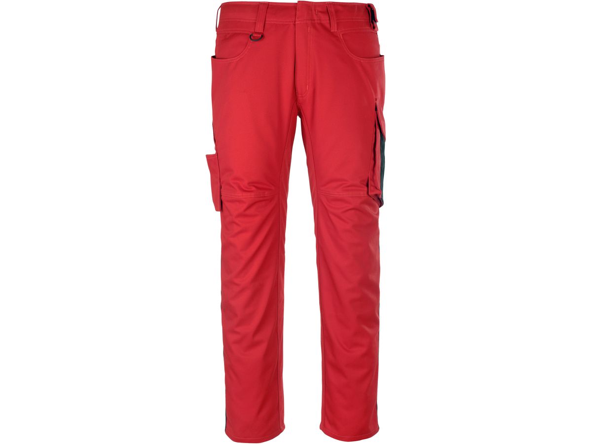 Hose mit Schenkeltaschen, Gr. 82C47 - rot/schwarz, 65% PES/35% CO