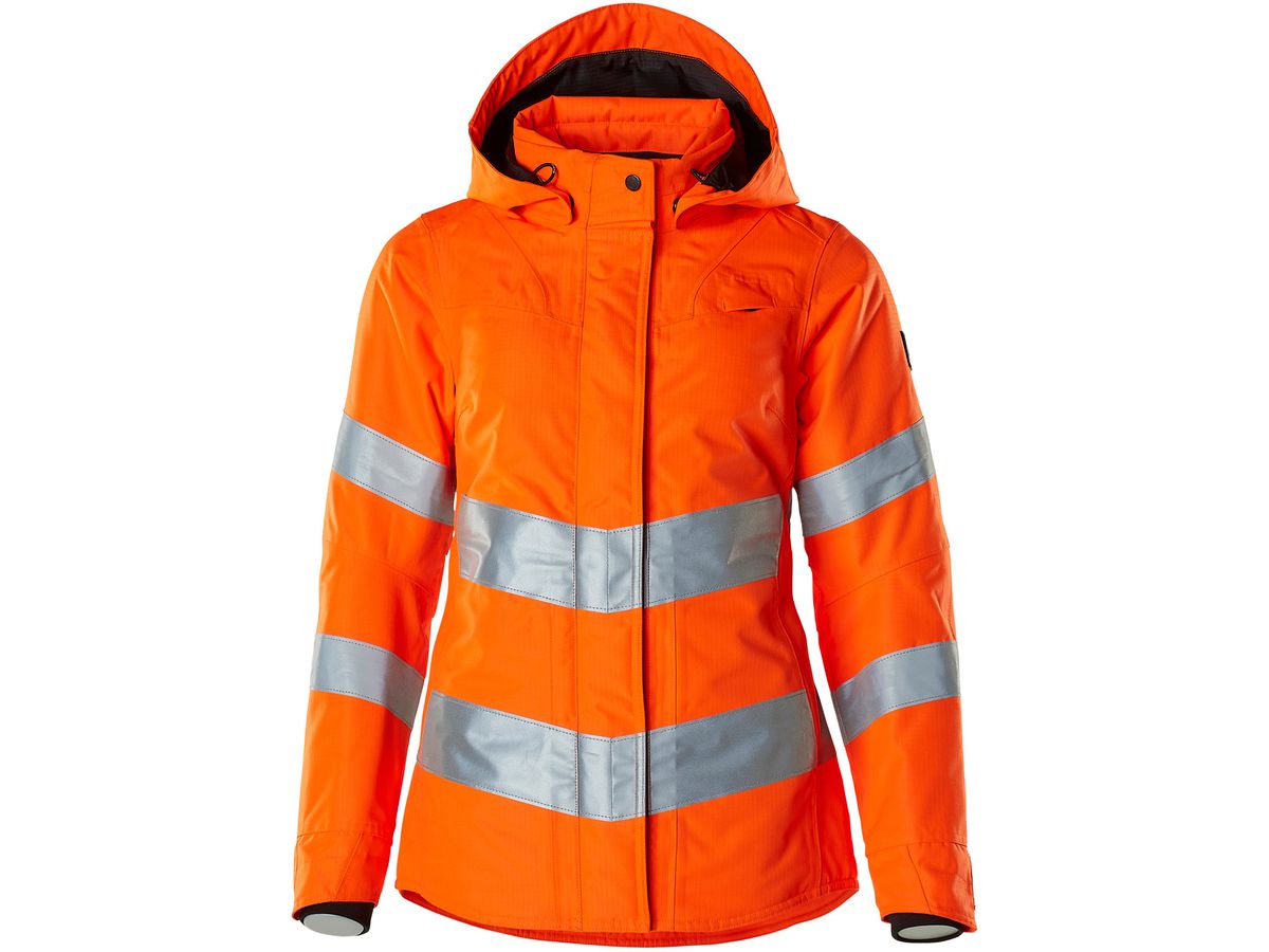 Winterjacke Damen-Passform Gr. S - hi-vis orange, wasserdicht Kl. 3