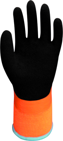 Wonder Grip Thermo Plus Handschuh - braun/orange, wasserdicht, 23 cm lang