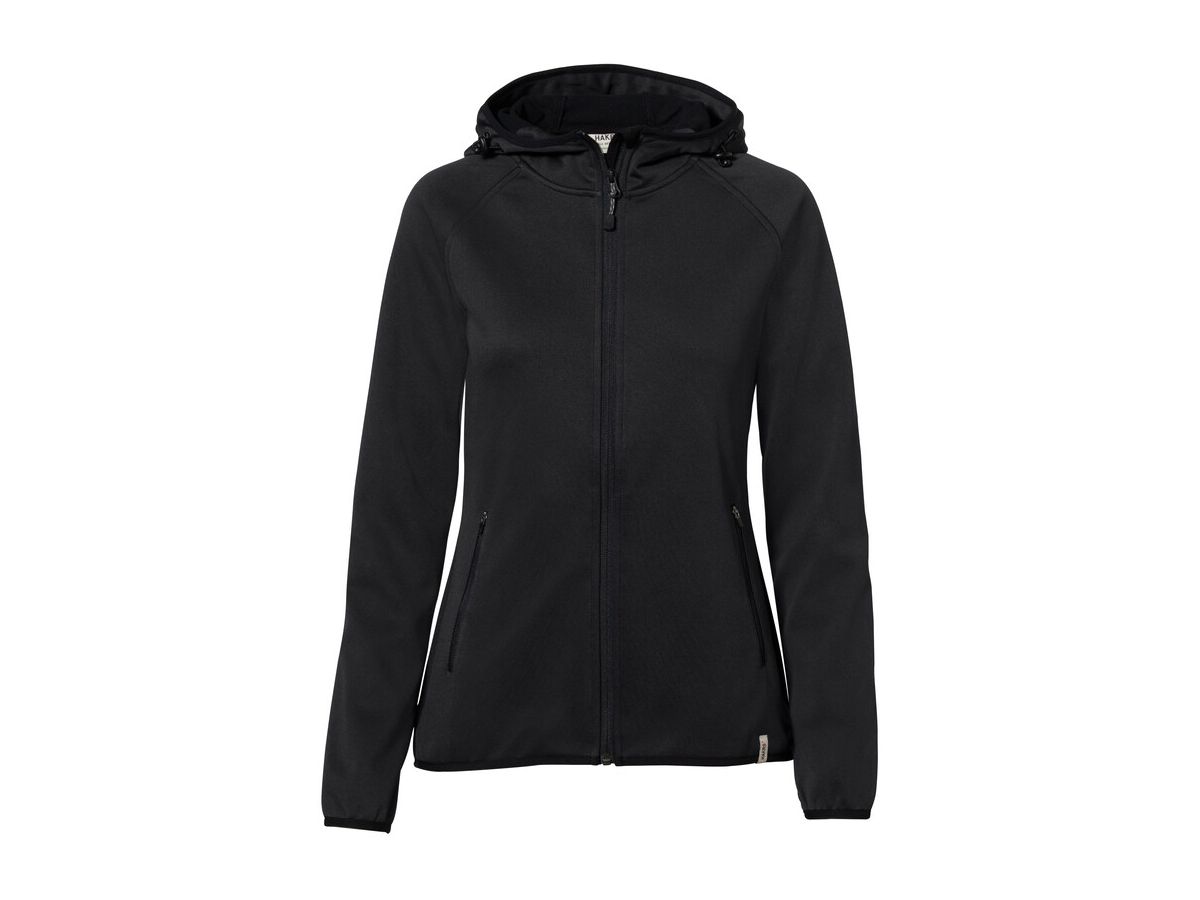 Damen Kapuzen-Tecjacke Florida, Gr. S - schwarz