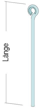 Abhängedraht mit Öse d=6mm