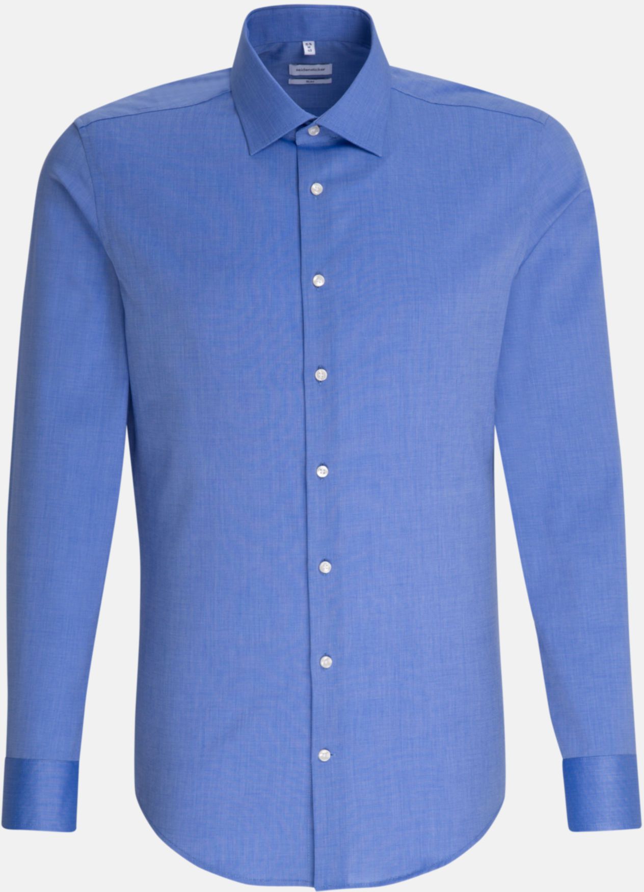 Kent Business Hemd MEN gewebt Gr. 36 - 1/1-lang, mittelblau, Fil a fil, 100% CO