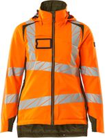 Winterjacke Damen-Passform, Gr. 2XL - hi-vis orange/moosgrün, 100% PES