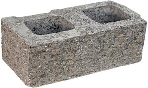 Spaltstein, Splitt grau, Eckstein rechts - 38/19/13,5 cm, einseitig gespalten