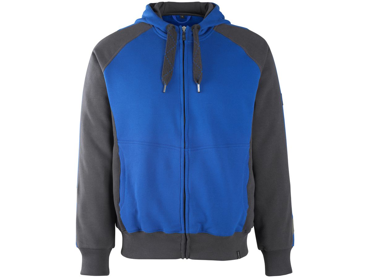 Wiesbaden Kapuzensweatshirt Grösse 4XL - kornblau/schwarzblau 60% Baumw. 40% Poly