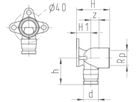 iFIT Armaturenanschluss-Modul 1/2" - einfach 16/20 H= 50mm