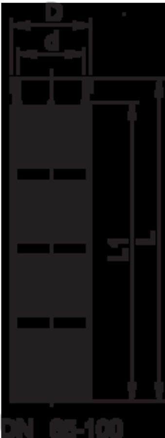 Saugkorp Typ 050 PVC-U - mit Klebemuffen metrisch