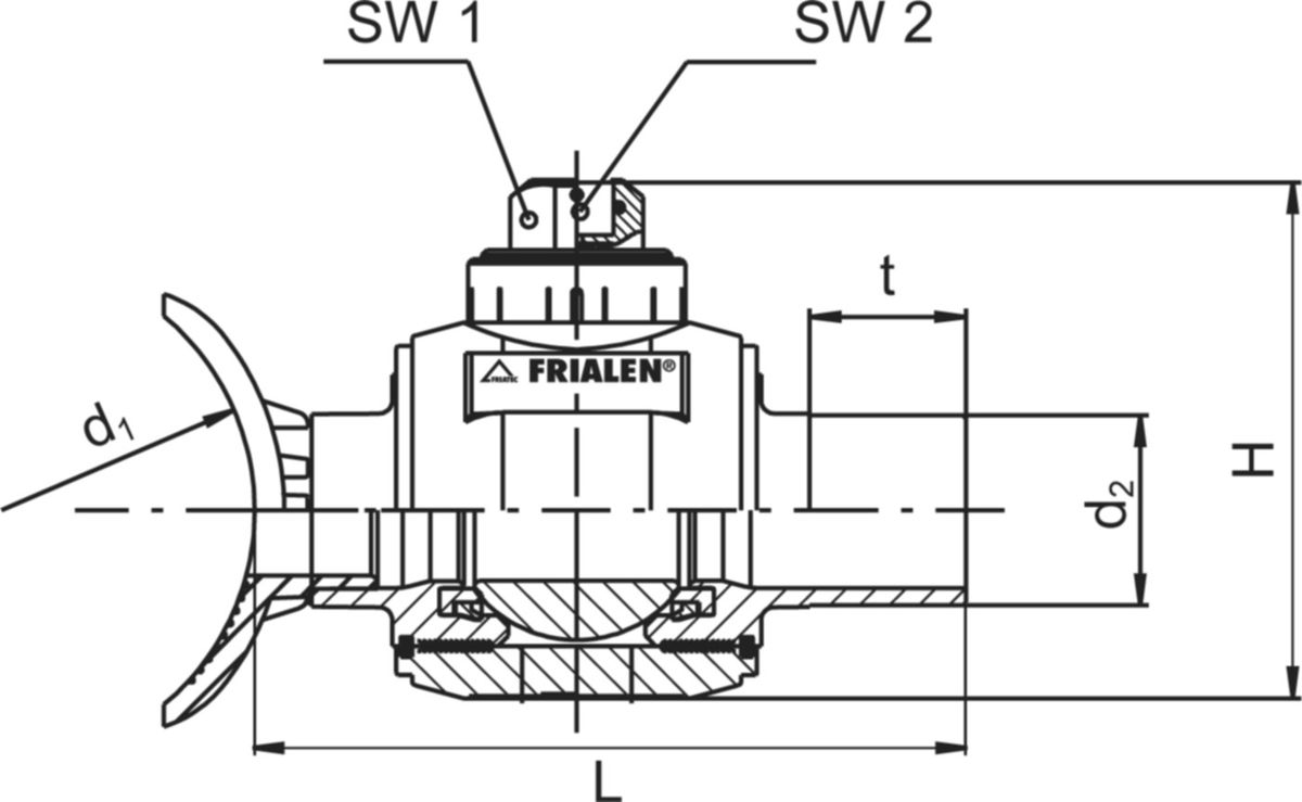HDPE FRIALEN Anbohrkugelhähne AKHP TL