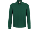 Longsleeve-Poloshirt Perf. Gr. M, tanne - 50% Baumwolle, 50% Polyester, 220 g/m²
