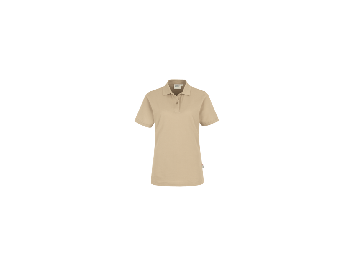 Damen-Poloshirt Top Gr. XS, sand - 100% Baumwolle, 200 g/m²