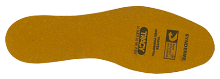 Braune Antigeruchs-Sohle aus - Lederfaserstoff mit Kohlelatex