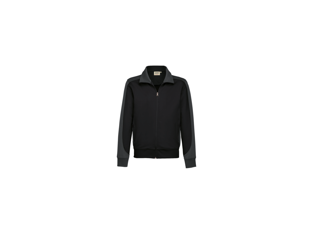Sweatjacke Contr. Perf. M schwarz/anth. - 50% Baumwolle, 50% Polyester, 300 g/m²