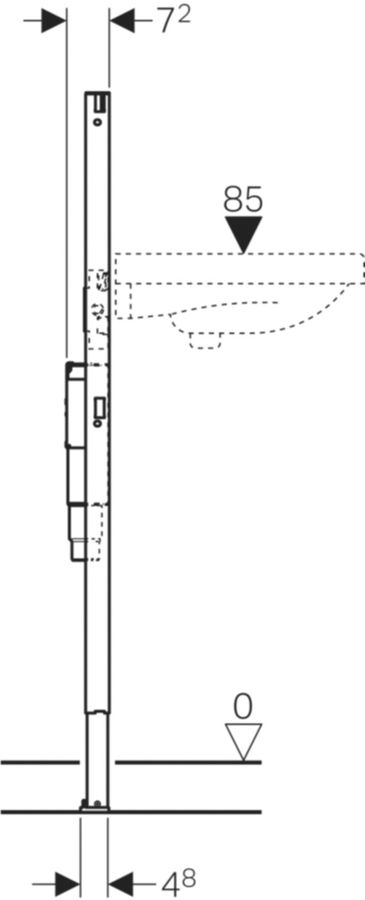 Geberit Duofix Element für Waschtisch - 112 cm Standarmatur mit Unterputzfunktio