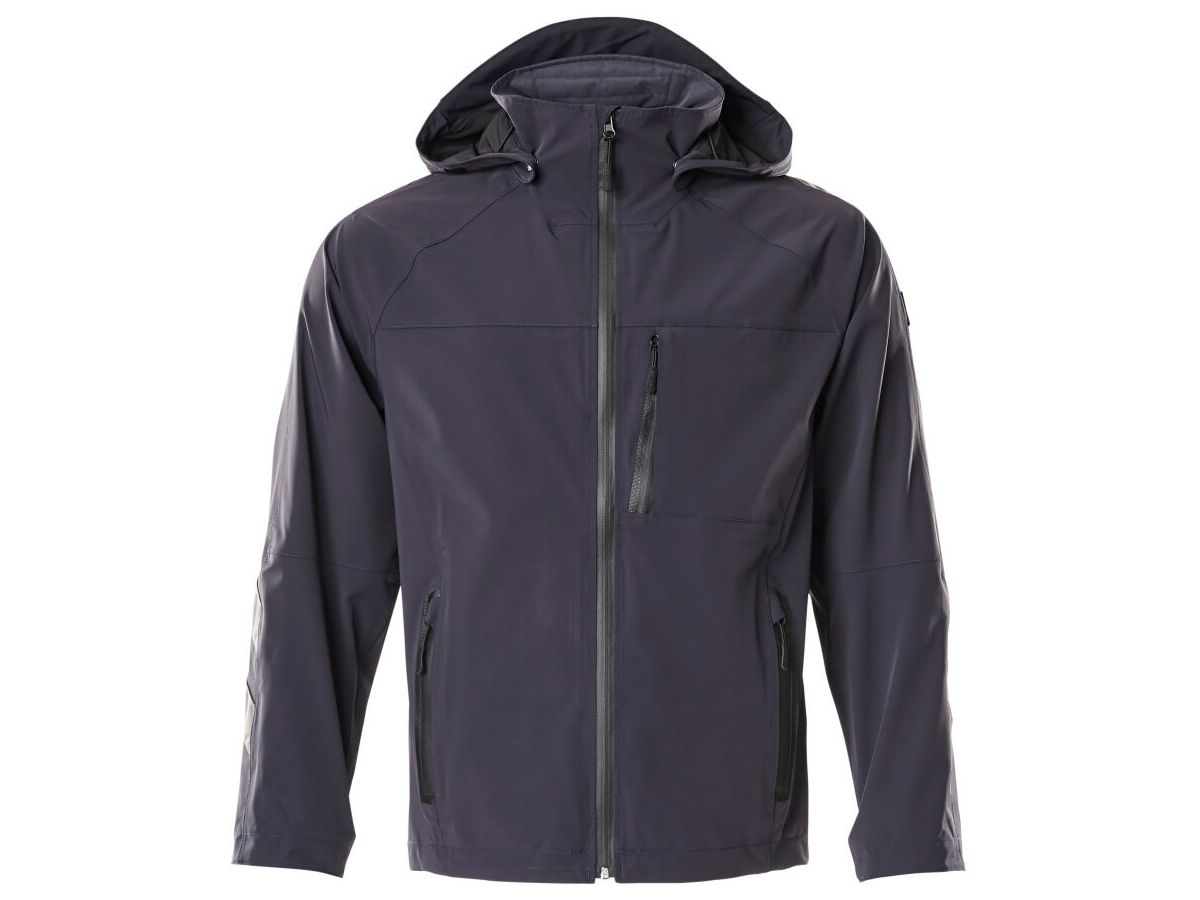 Hard Shell Jacke Stretch, Gr. L - schwarzblau, 87% PA / 13% EL