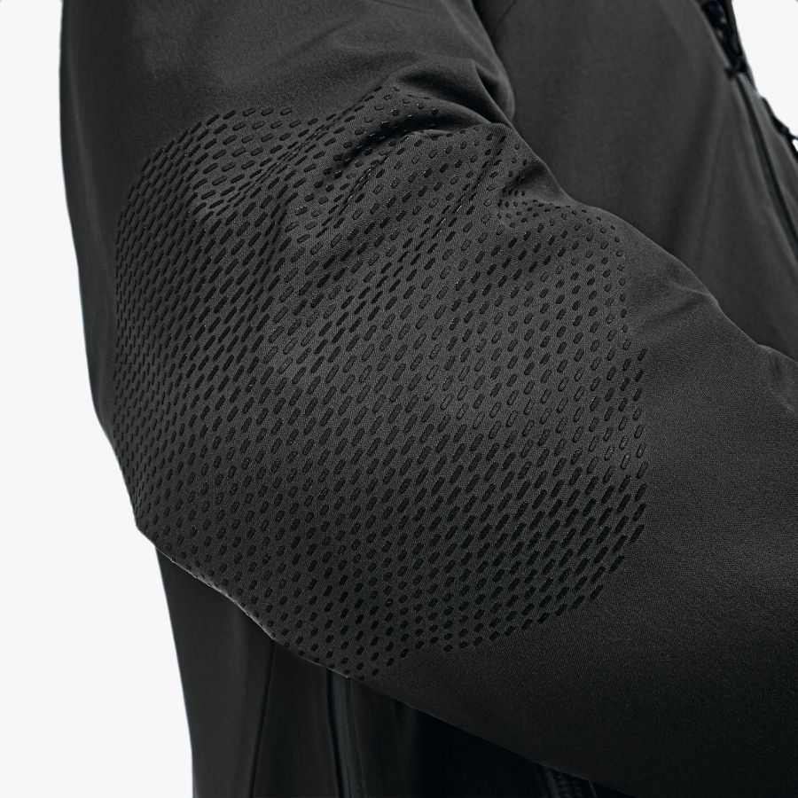Wetterschutzjacke Zipln Herren Gr. XL - 88%Nylon 12%Elasthan, grau